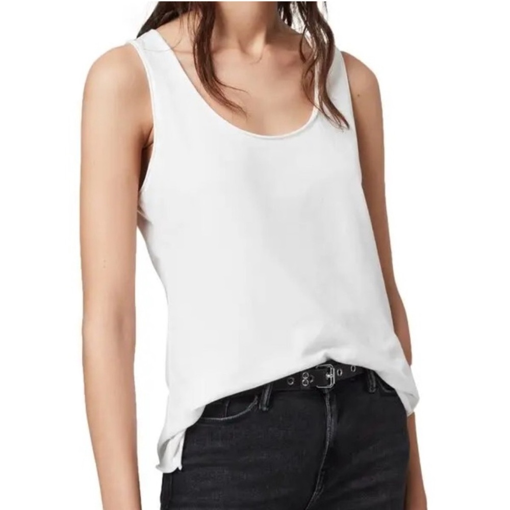 All Saints basic white tank top